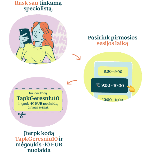 Svarbiausia – ryšys ir pokalbis su terapeutu.